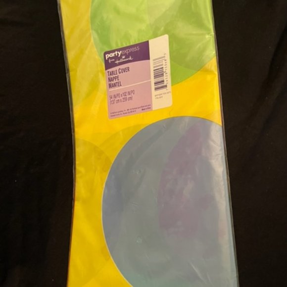 Lot of 2 Party Express Hallmark Vinyl Tablecloth 54"X102" Birthday Fun Dots. NEW - Picture 7 of 8